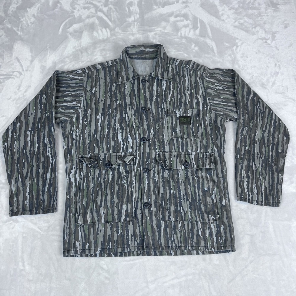 Vintage Liberty Camo Shirt Jacket Mens S/M Realtree Chore Button Up Hunting 90s